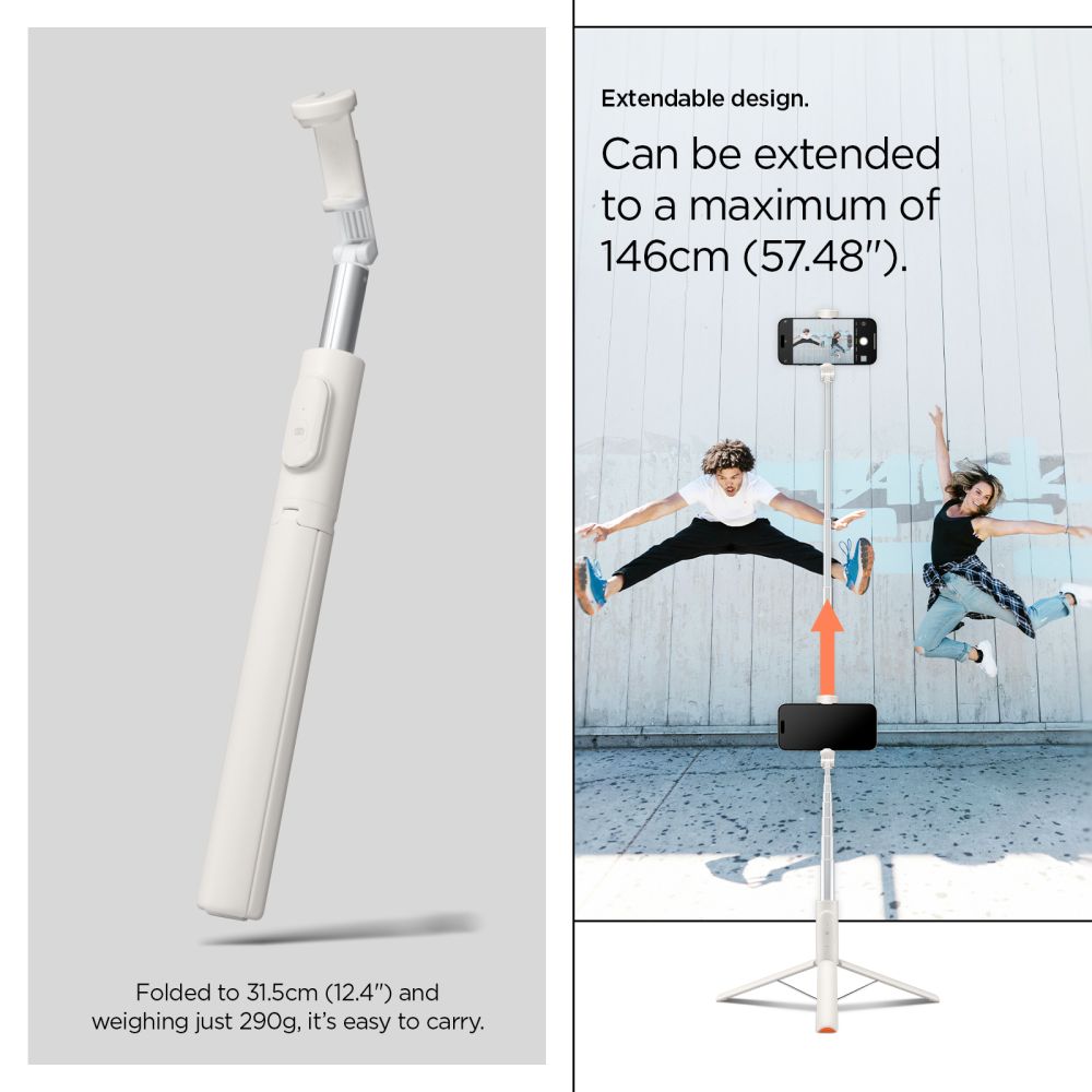 Τρίποδο Selfie Stick Με Bluetooth Spigen S541w, Μπεζ - Image 21