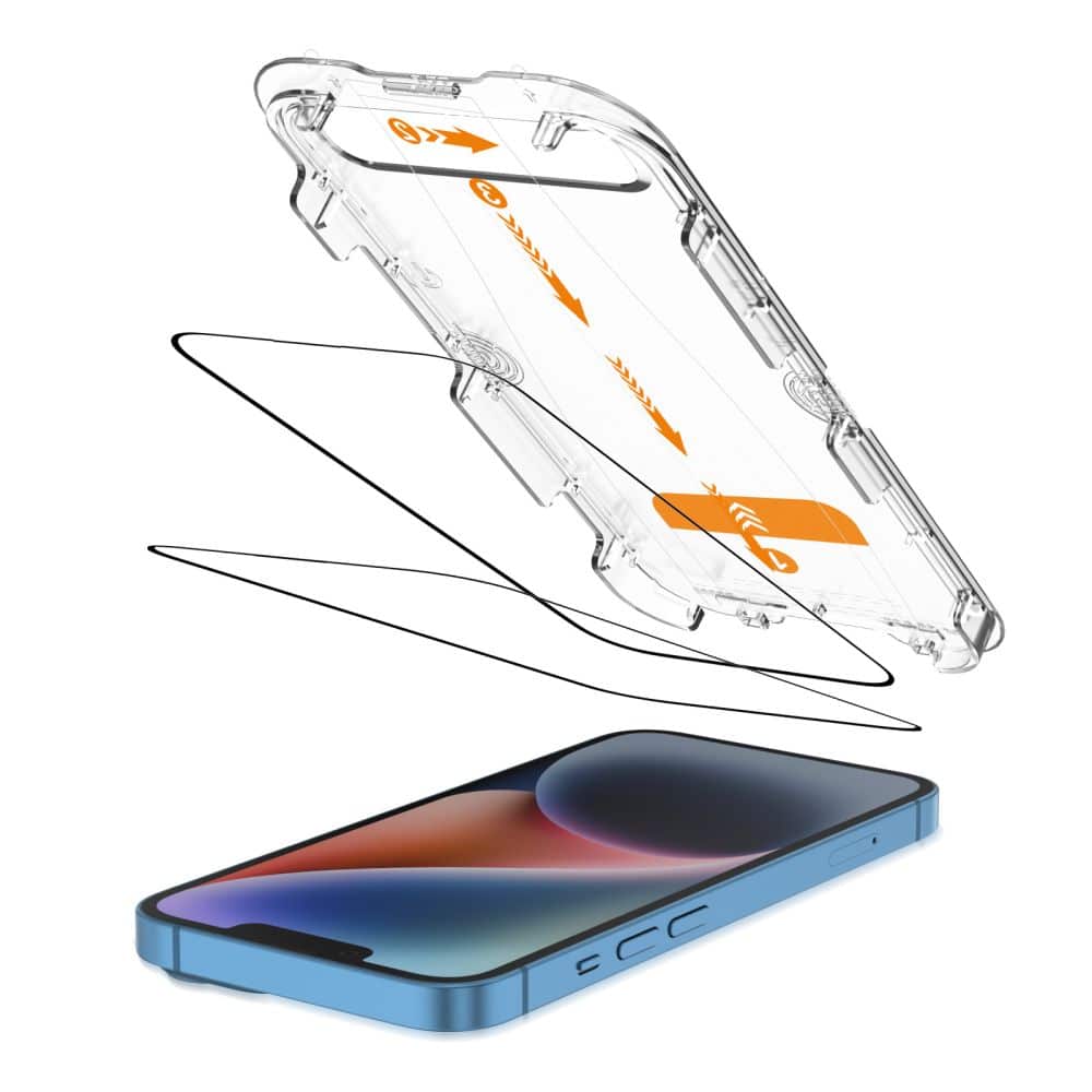 TEMPERED GLASS TECH-PROTECT QUICK SET+ 2 τεμαχίων για iPhone 13 / 13 PRO / 14 / 16E, ΔΙΑΦΑΝΗ - Image 2