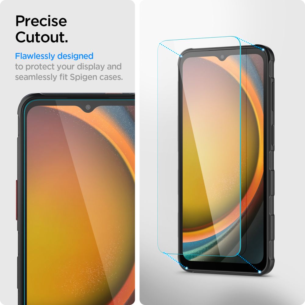Προστασία Οθόνης Spigen Glass.tr Slim Από Σκληρυμένο Γυαλί, Συσκευασία 2 Τεμαχίων Για Galaxy Xcover 7 / 7 Pro, Διαφανής - Image 5