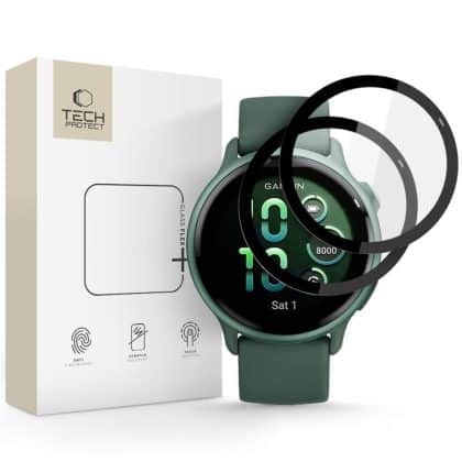 Υβριδικό γυαλί Tech-Protect Glass Flex+ 2 Τεμάχια Garmin Vivoactive 6 Μαυρο