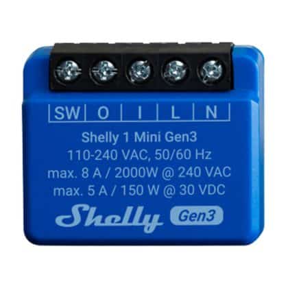 Χειριστήριο Shelly 1 Mini Gen3, WiFi/Bluetooth