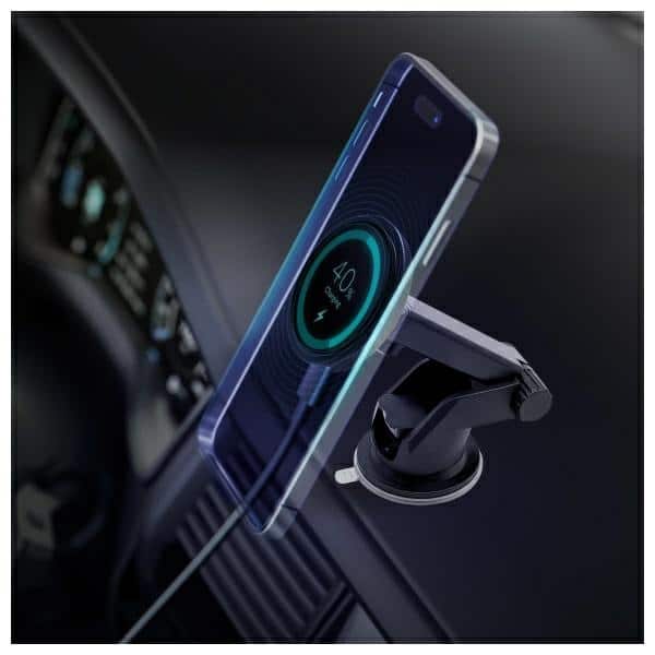 3MK Φορτιστής Αυτοκινήτου MagCharger 15W επαγωγική βάση φόρτισης για παρμπρίζ/ταμπλό μαύρο - Image 4