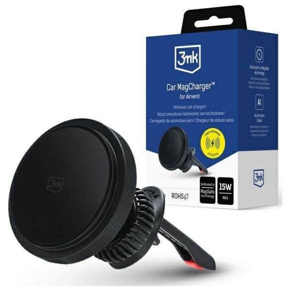 3MK Car MagCharger 15W επαγωγική βάση φόρτισης για αεραγωγό μαύρο - Image 5