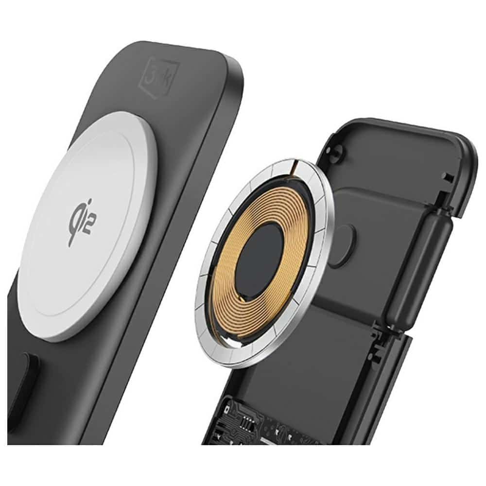 3MK MagRocket 3in1 15W Qi2 MPP Επαγωγικός Φορτιστής Μαύρος - Image 9
