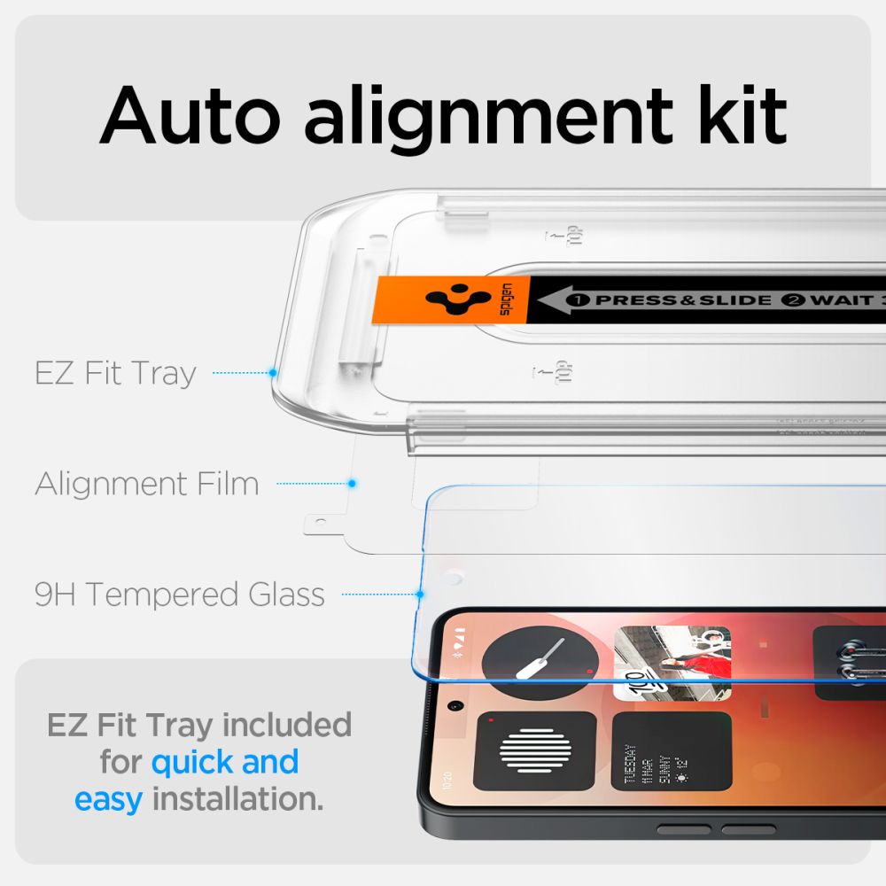 Σκληρυμένο Γυαλί Spigen Glas.tr "ez Fit" Nothing Phone 3a / 3a Pro Διαφανες - Image 2