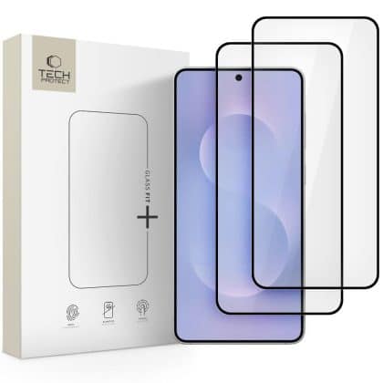 Σκληρυμένο γυαλί TEMPERED GLASS TECH-PROTECT GLASS FIT+ Συσκευασία 2 τεμαχίων για Galaxy S25 EDGE, μαύρο