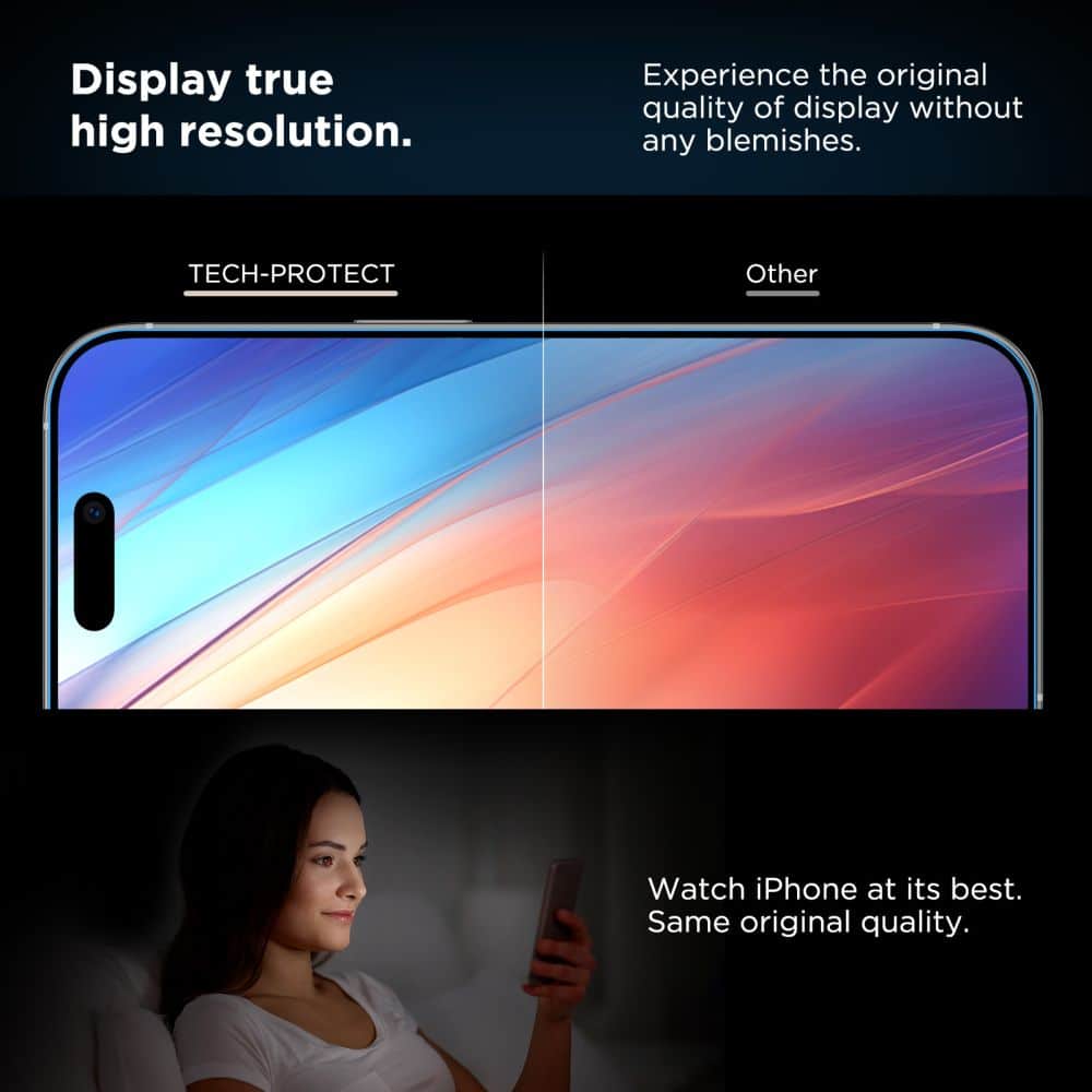 ΣΕΤ TEMPERED GLASS TECH-PROTECT QUICK+ 2 ΤΕΜΑΧΙΩΝ ΓΙΑ IPHONE 15 / 16 ΔΙΑΦΑΝΕΣ - Image 4