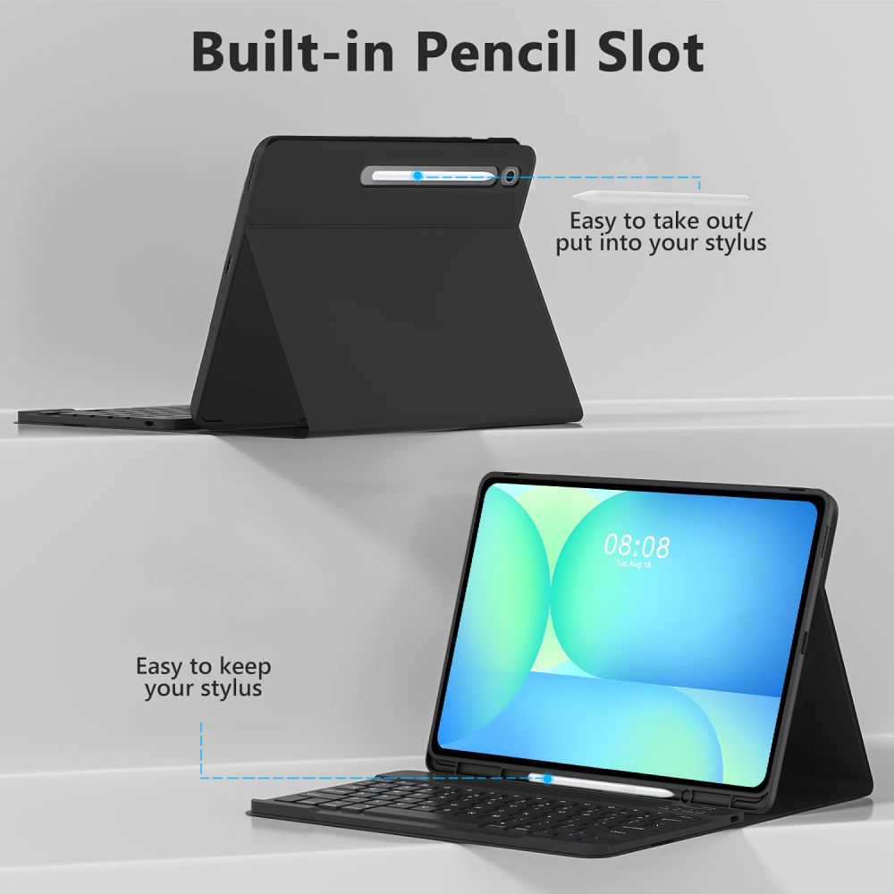 Tech-Protect Sc Pen με Πληκτρολογιο Galaxy Tab S10 Fe+ Plus 13.1 X620 / X626b Μαυρο - Image 6