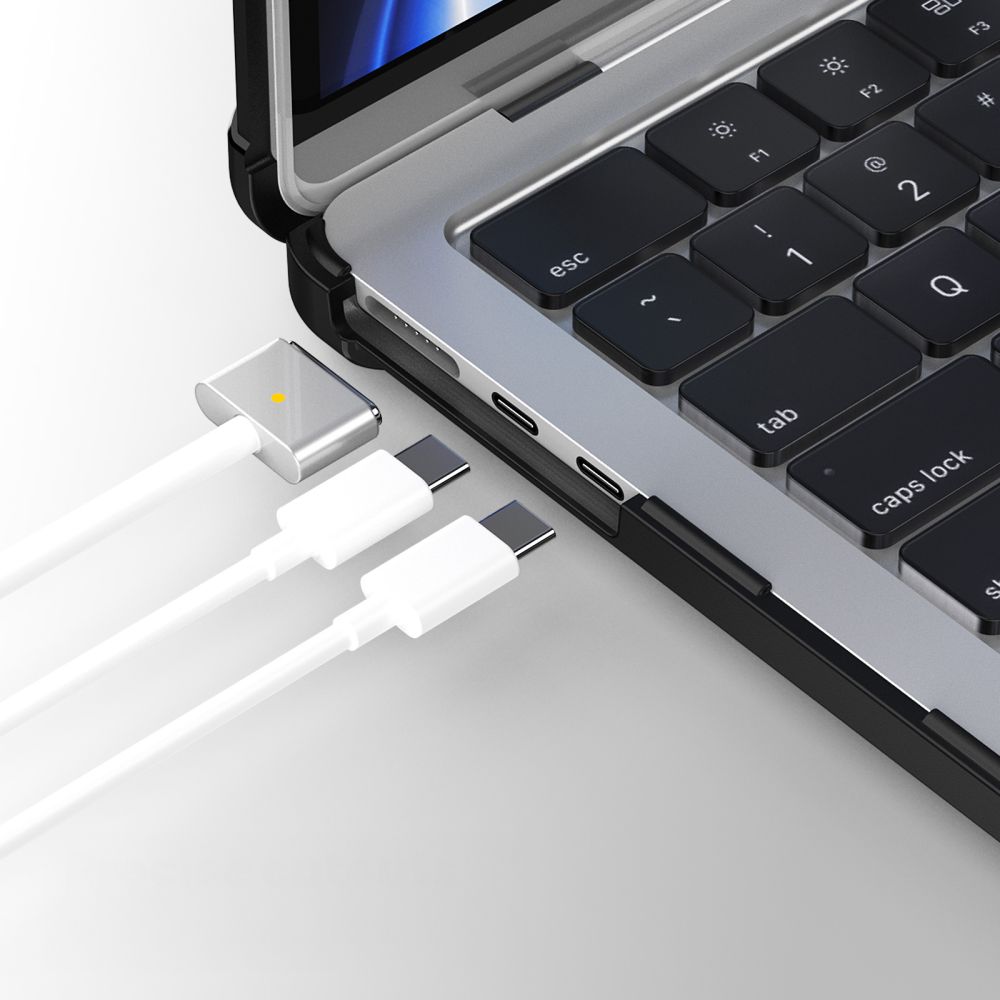Tech-Protect Smartshell Pro Macbook Air 13 M2 / M3 / M4 / 2023-2025 Μαυρο/διαφανες - Image 7