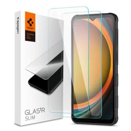 Προστασία Οθόνης Spigen Glass.tr Slim Από Σκληρυμένο Γυαλί, Συσκευασία 2 Τεμαχίων Για Galaxy Xcover 7 / 7 Pro, Διαφανής