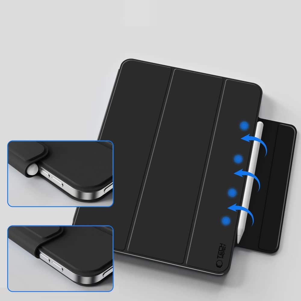 Tech-protect μαγνητική θήκη smart case για iPad 10,9" 10 / 2022 / 11" 11 / 2025 μαύρη. - Image 7