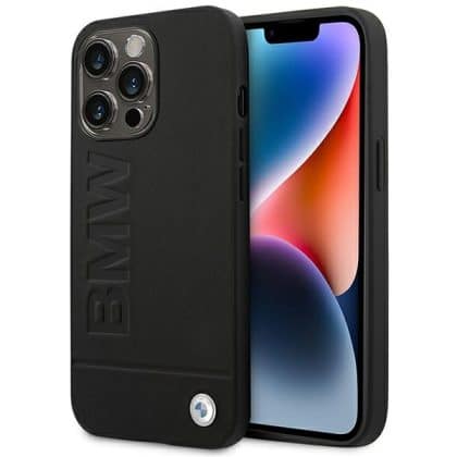 BMW Leather Stamp - θήκη για Apple iPhone 14 Pro - Μαύρο