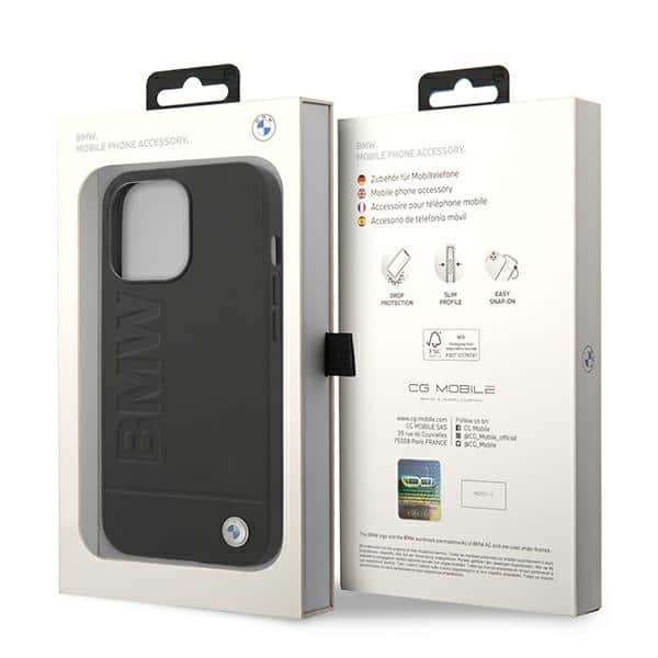 BMW Leather Stamp - θήκη για Apple iPhone 14 Pro - Μαύρο - Image 8