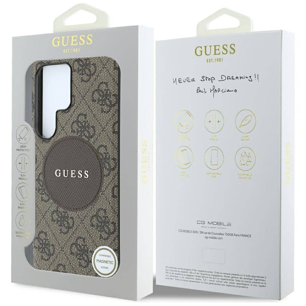 Guess 4G Round Patch Classic Logo MagSafe - θήκη για Samsung Galaxy S25 Ultra - Καφέ - Image 8