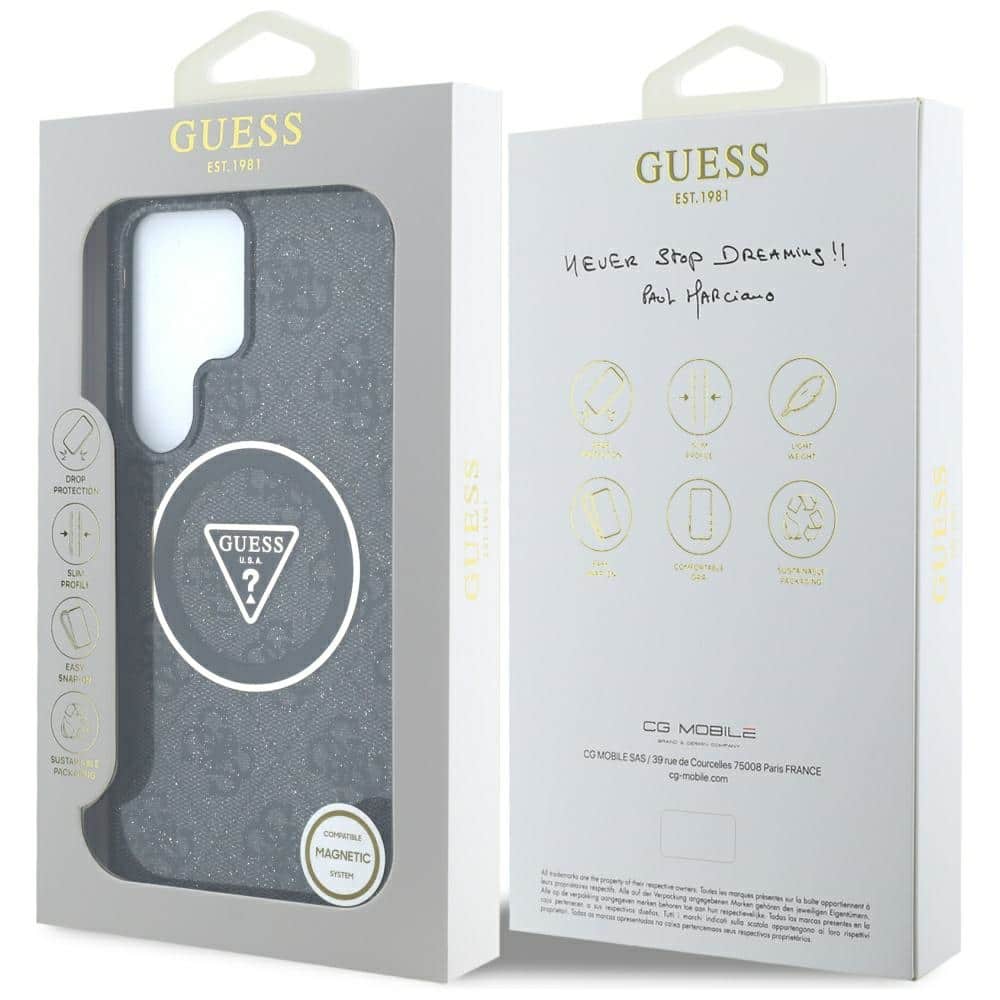 Guess Glitter Triangle - θήκη για Samsung Galaxy S25 Ultra - Μαύρο - Image 8