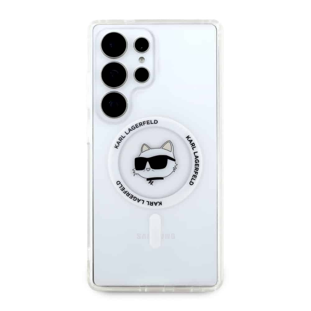 Karl Lagerfeld Button Choupette Head Printed Logo MagSafe - θήκη για Samsung Galaxy S25 Ultra - Λευκό - Image 3