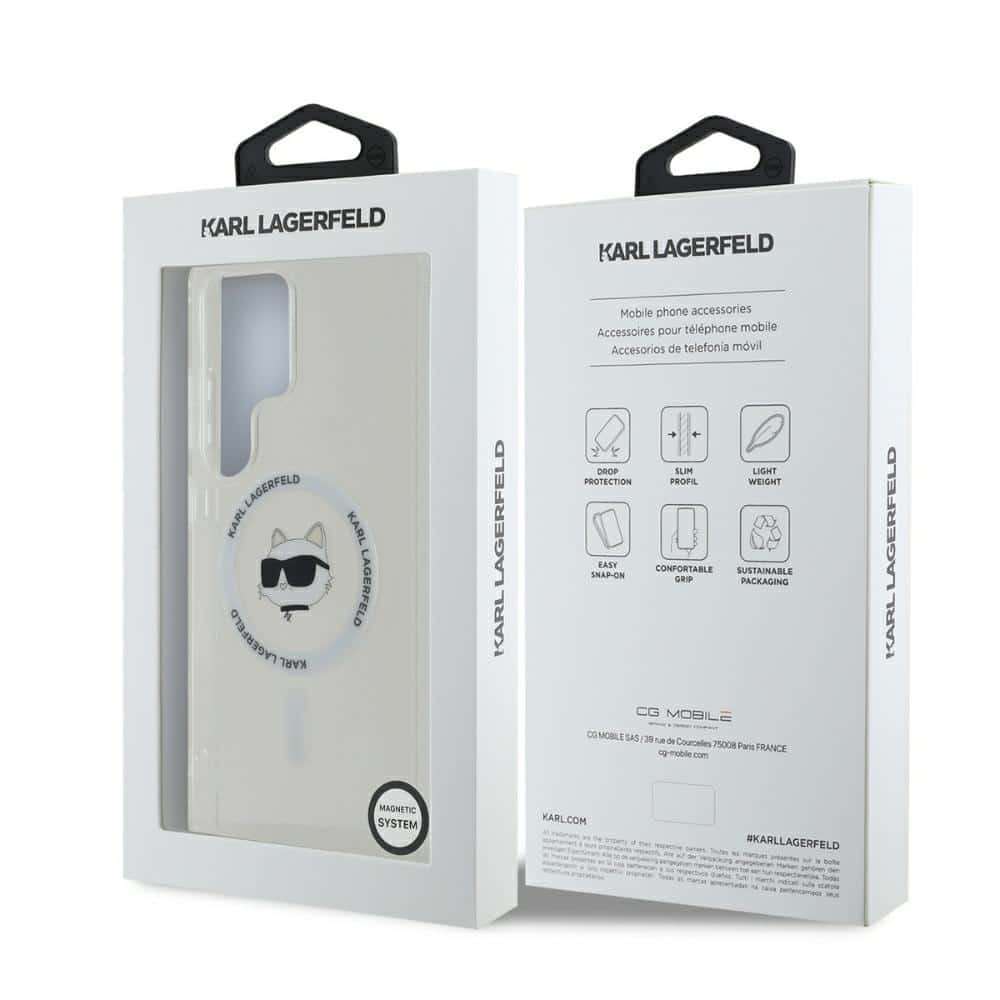 Karl Lagerfeld Button Choupette Head Printed Logo MagSafe - θήκη για Samsung Galaxy S25 Ultra - Λευκό - Image 8