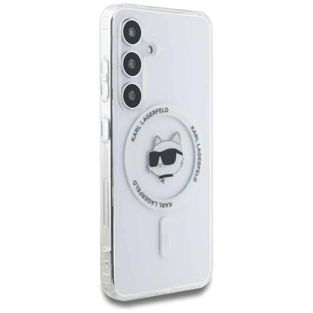 Karl Lagerfeld Button Choupette Head Printed Logo MagSafe - θήκη για Samsung Galaxy S25+ - Λευκό - Image 4