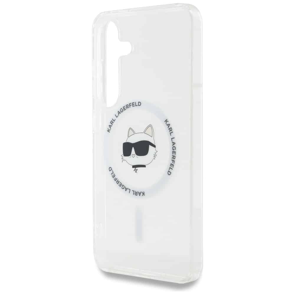 Karl Lagerfeld Button Choupette Head Printed Logo MagSafe - θήκη για Samsung Galaxy S25+ - Λευκό - Image 6