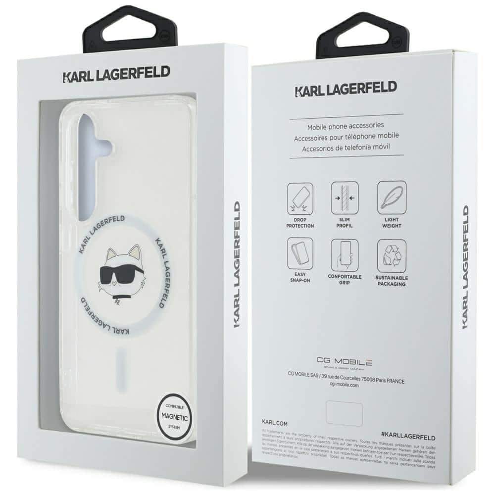 Karl Lagerfeld Button Choupette Head Printed Logo MagSafe - θήκη για Samsung Galaxy S25+ - Λευκό - Image 8