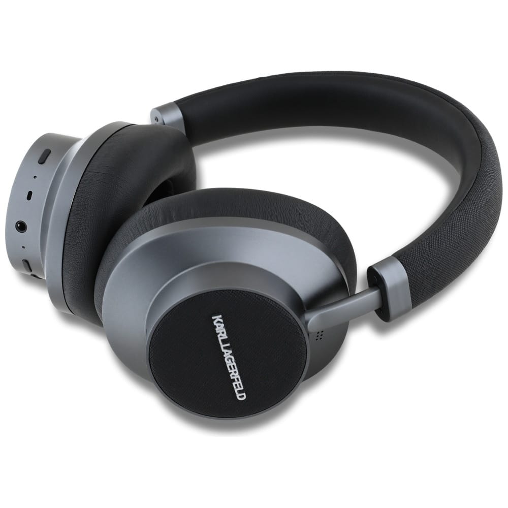 Ακουστικά Karl Lagerfeld Saffiano με επιμήκη ακουστικά Bluetooth ANC On-Ear, μαύρα - Image 2