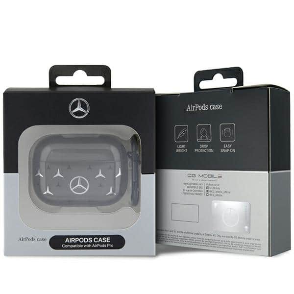 Θήκη για AirPods Pro Mercedes MEAP8DPMGS σε μαύρο χρώμα με σχέδιο μεγάλου αστεριού - Image 3
