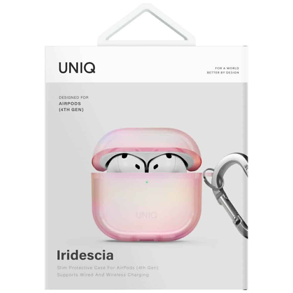 Θήκη UNIQ Iridescia για AirPods 4, ροζ πρίσμα - Image 4
