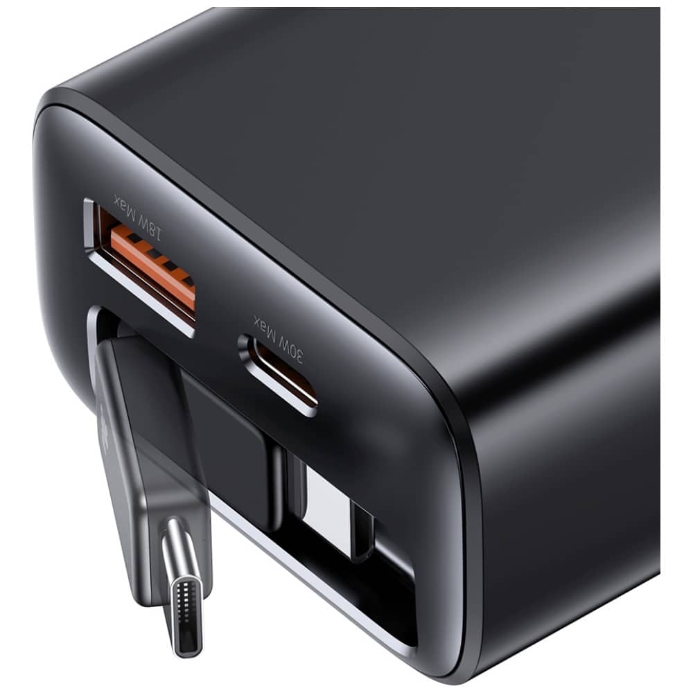 Φορτιστής τοίχου USAMS Xiang Series CC296 30W 1xUSB-C 1xUSB-A + καλώδιο USB-C μαύρο - Image 4