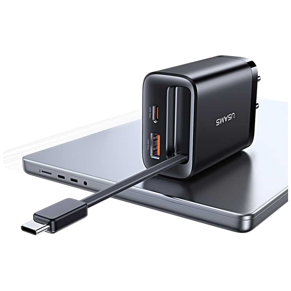 Φορτιστής τοίχου USAMS Xiang Series CC296 30W 1xUSB-C 1xUSB-A + καλώδιο USB-C λευκό - Image 12