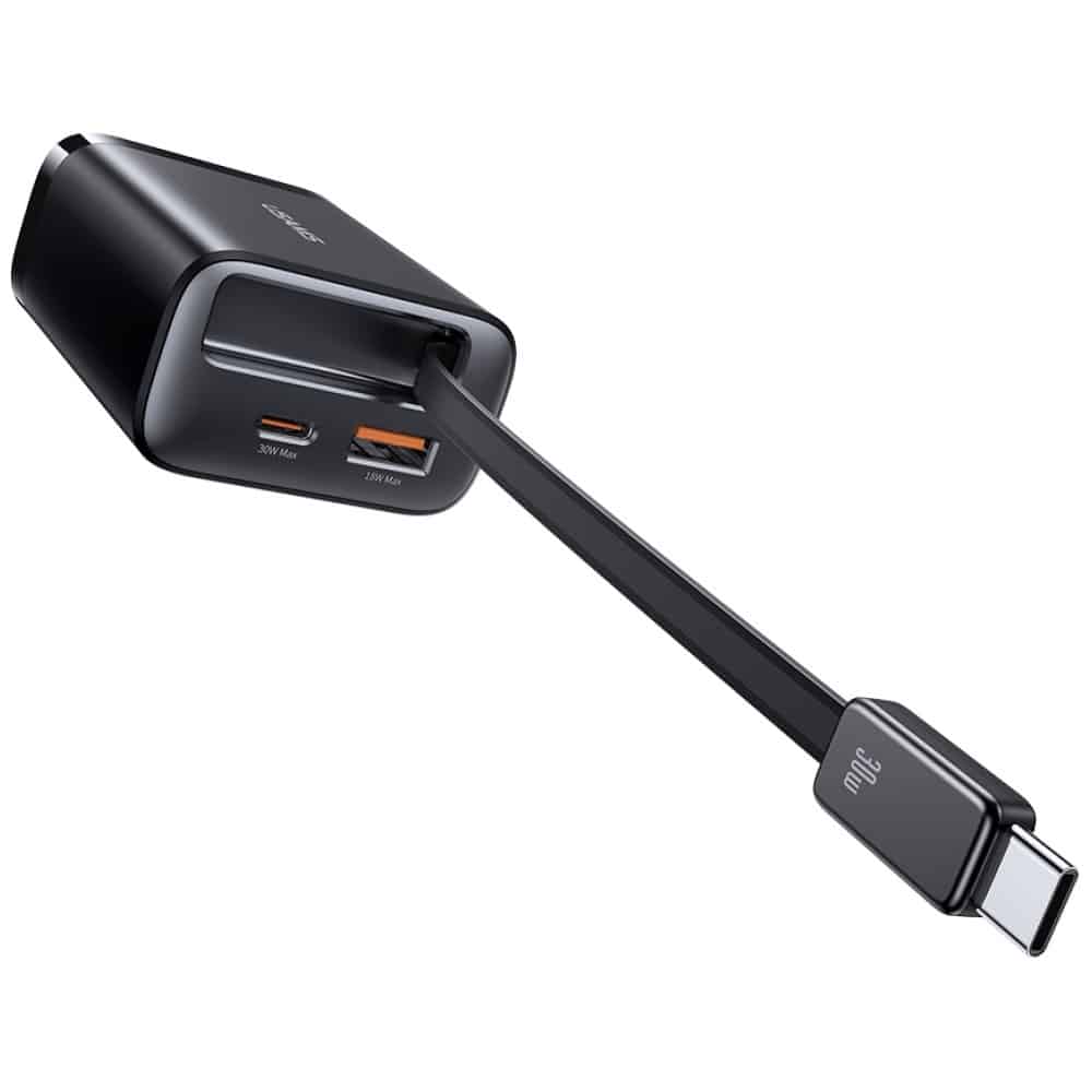 Φορτιστής τοίχου USAMS Xiang Series CC296 30W 1xUSB-C 1xUSB-A + καλώδιο USB-C λευκό - Image 2