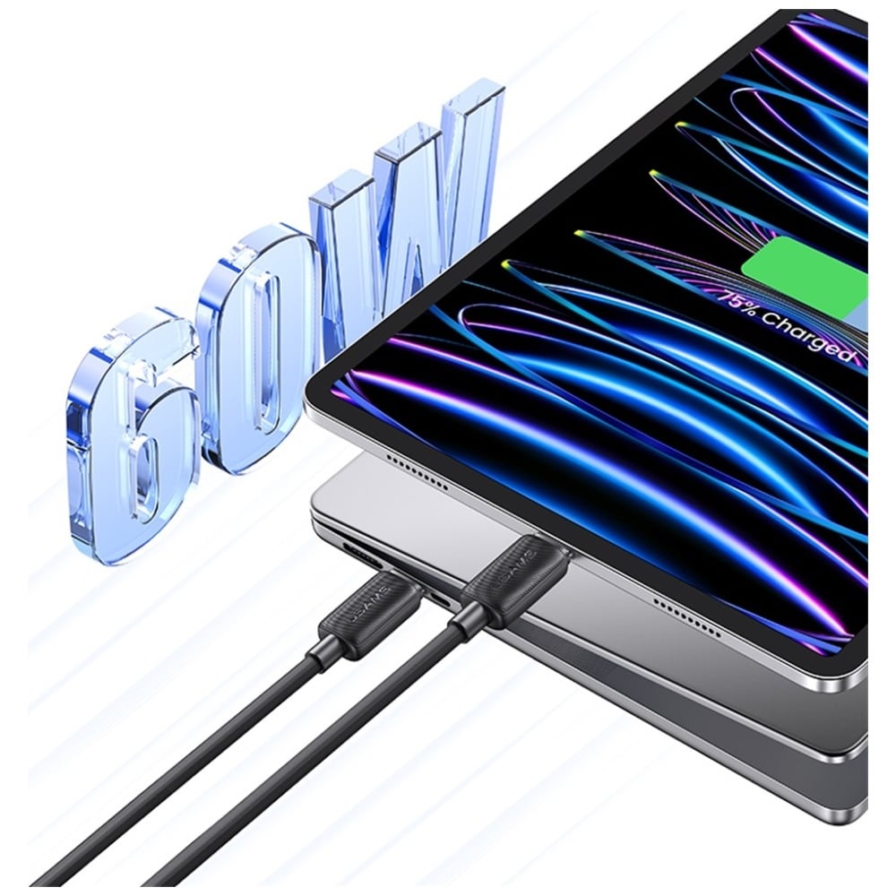 Καλώδιο USB-C σε USB-C USAMS KY Series US-SJ691 60W 1m μαύρο - Image 10
