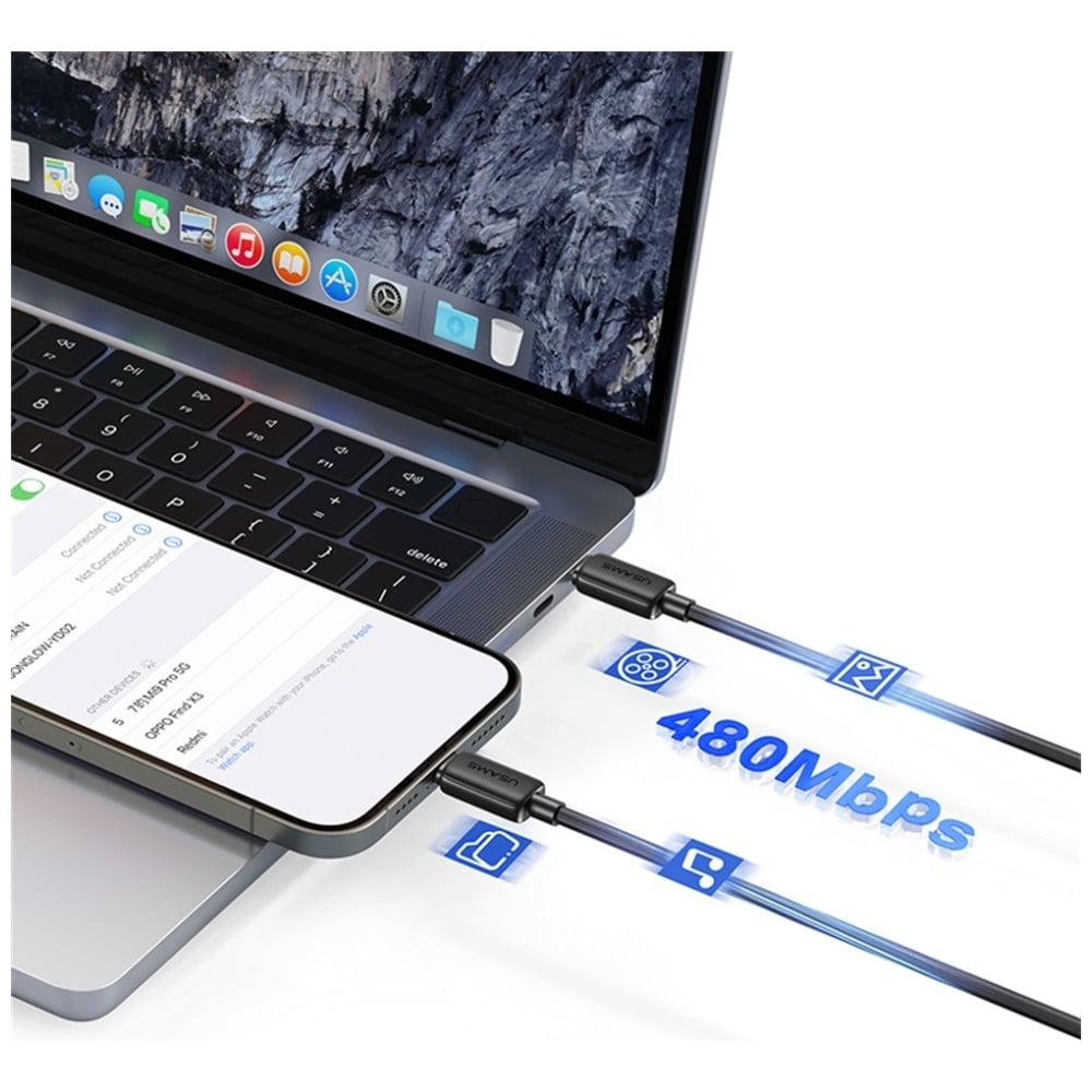 Καλώδιο USB-C σε USB-C USAMS KY Series US-SJ691 60W 1m μαύρο - Image 12