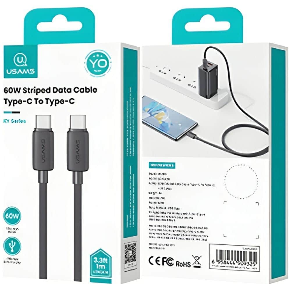 Καλώδιο USB-C σε USB-C USAMS KY Series US-SJ691 60W 1m μαύρο - Image 13