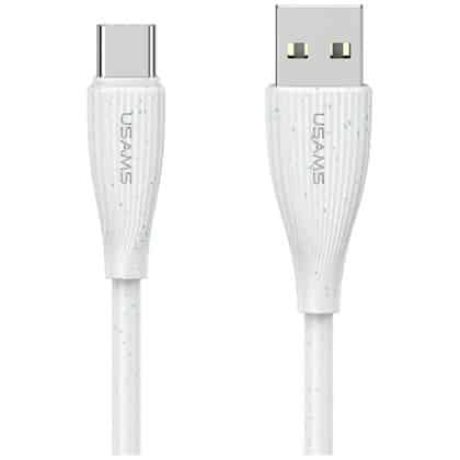 Καλώδιο USAMS Green Series SJ714 18W 3A USB-A σε USB-C 1m Λευκό
