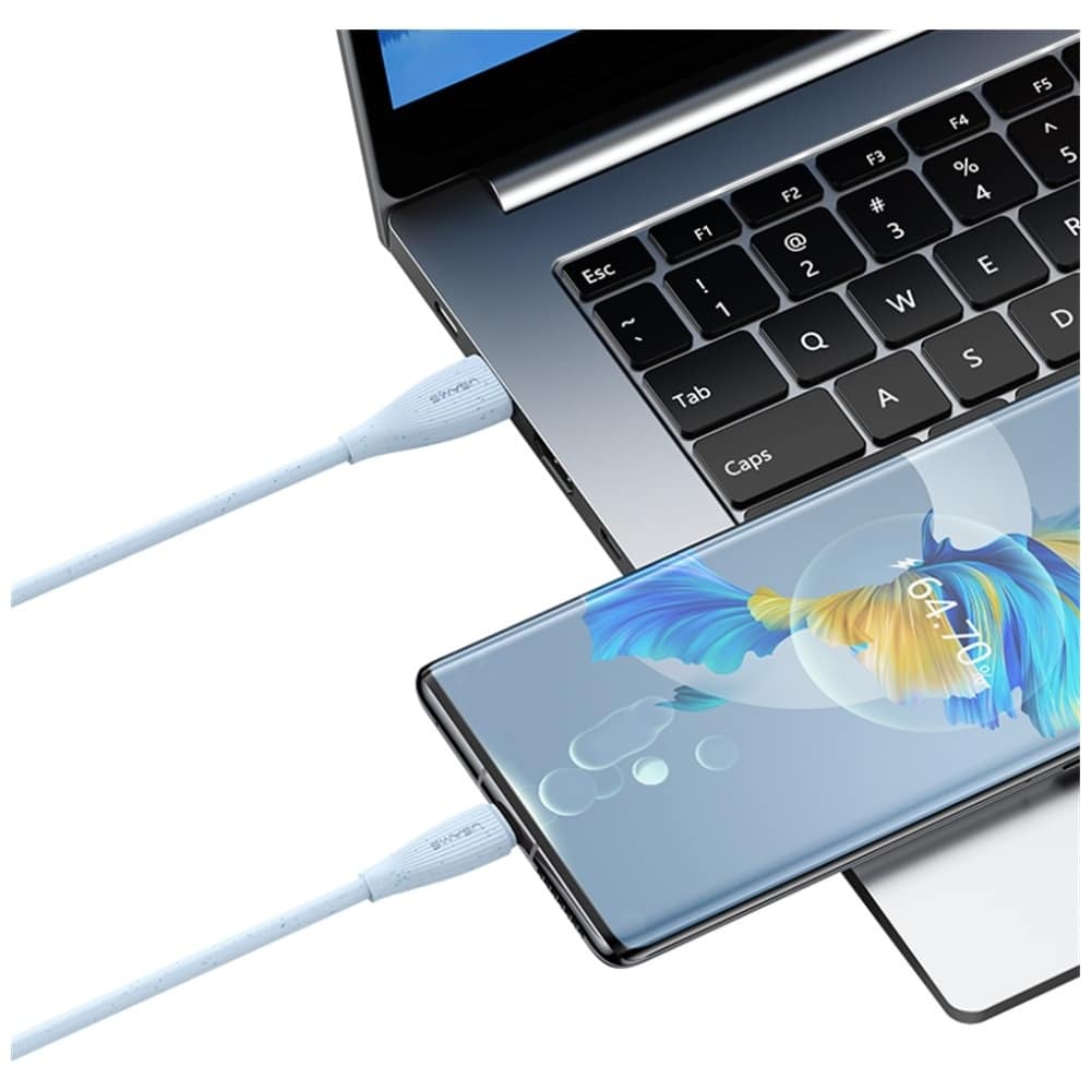 Καλώδιο USAMS Green Series SJ714 18W 3A USB-A σε USB-C 1m Λευκό - Image 10