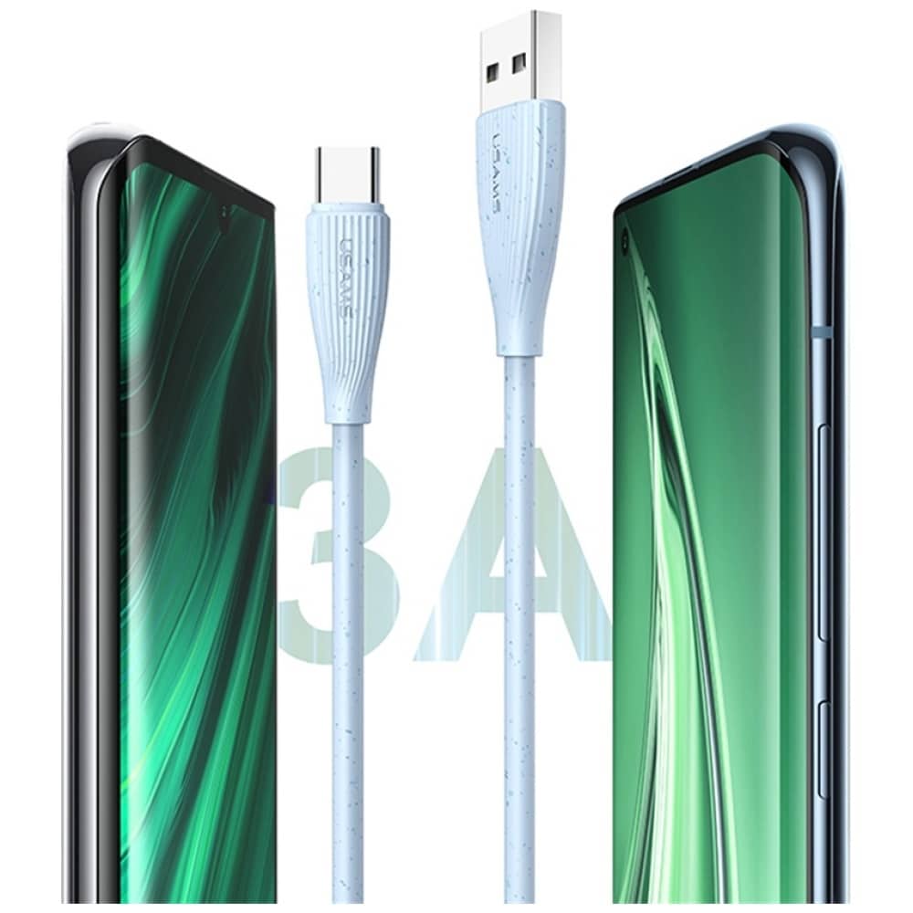 Καλώδιο USAMS Green Series SJ714 18W 3A USB-A σε USB-C 1m Λευκό - Image 7