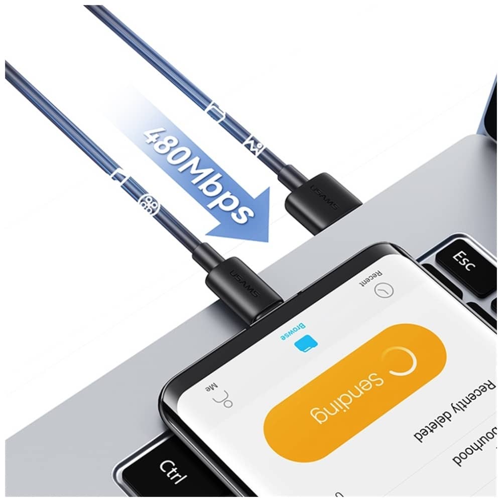 Καλώδιο USAMS YD Series SJ708 18W 3A USB-A σε USB-C 1m Λευκό - Image 7