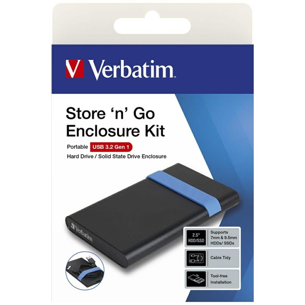 Μεταλλικό περίβλημα Verbatim για δίσκο Store 'n' Go 2.5" USB 3.2 μαύρο 53106 - Image 7