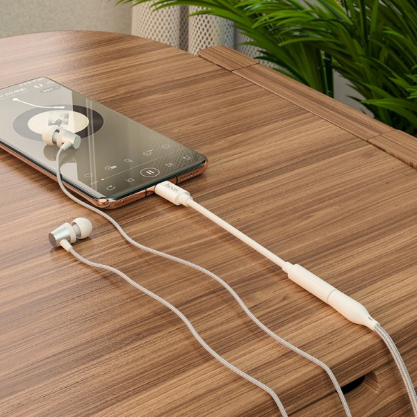 Προσαρμογέας ήχου USB-C σε 3,5 χιλ. Hoco LS30, λευκό - Image 5