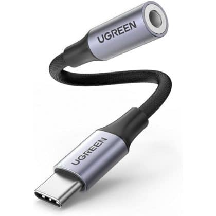 Προσαρμογέας ήχου USB-C σε 3,5 χιλ. UGREEN AV161, 0,15 μ., Γκρι