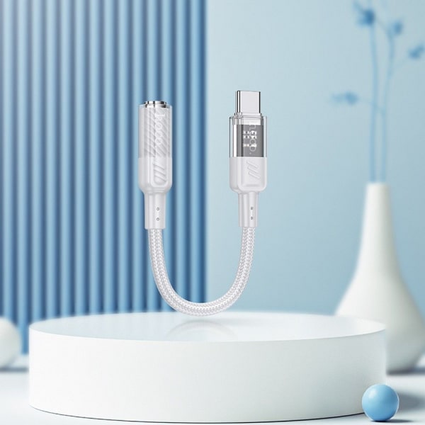 Προσαρμογέας ήχου USB-C σε 3,5 χιλ. Hoco LS37, γκρι - Image 3