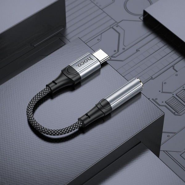 Προσαρμογέας ήχου USB-C σε 3,5 χιλ. Hoco LS36, 0,12 μ., Μαύρο - Image 7