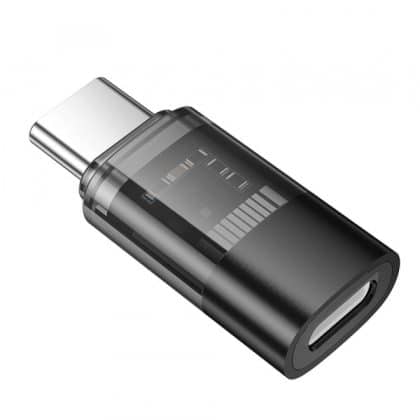Προσαρμογέας Lightning σε USB-C Hoco UA36E, Μαύρος