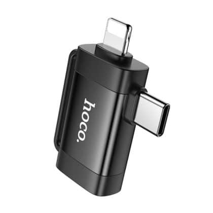 Αντάπτορας OTG USB-C / Lightning σε USB-A Hoco UA31F, Μαύρος