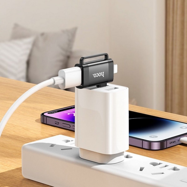 Αντάπτορας OTG USB-C / Lightning σε USB-A Hoco UA31F, Μαύρος - Image 4