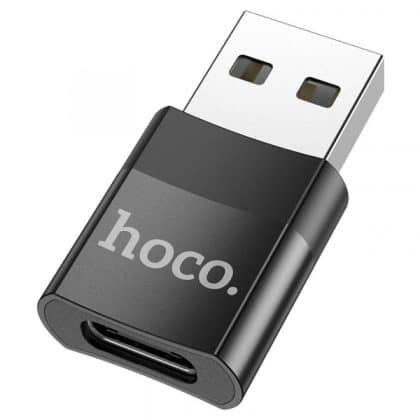 Προσαρμογέας USB-C σε USB-A Hoco UA17, Μαύρος