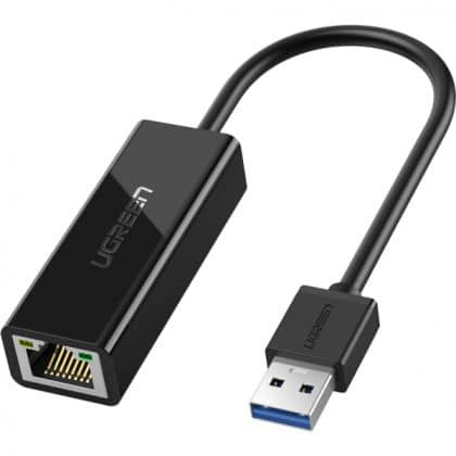 Αντάπτορας Ethernet Ugreen CR111, RJ45, USB 3.0, Μαύρο