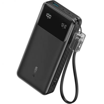 Powerbank Anker, 20000mAh, 30W, QC + PD, Μαύρο A1384G11