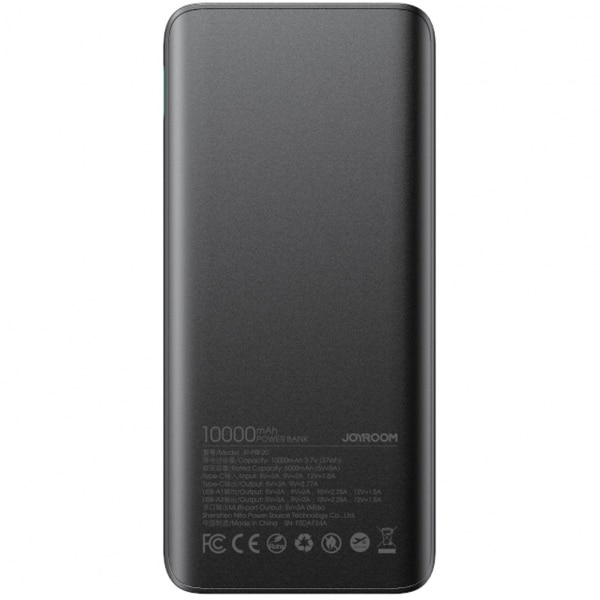 Powerbank Joyroom JR-PBF20, 10000mAh, 25W, QC + PD, Μαύρο - Image 2