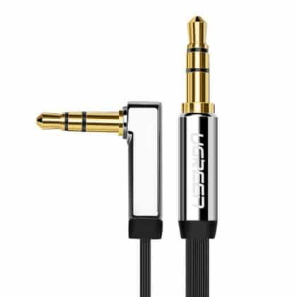 Καλώδιο ήχου 3,5mm σε 3,5mm UGREEN AV112 Γωνιακό, 1m, Μαύρο